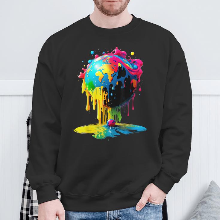 Erdkugel Nachhaltig Globus Sweatshirt Geschenke für alte Männer