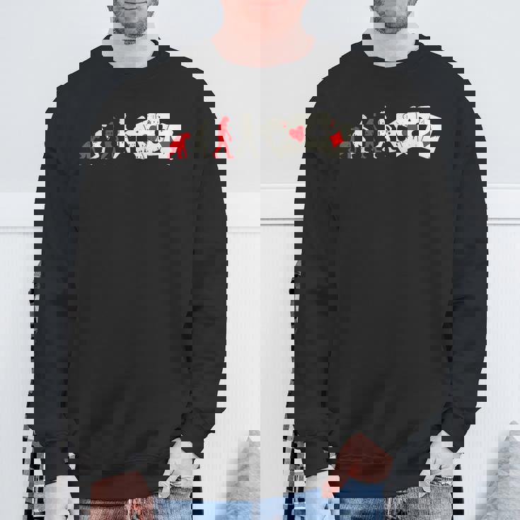 Evolution Humaine Poker Argent Bluff Jeux De Cartes Cadeau Sweater e Cadeaux pour les vieillards
