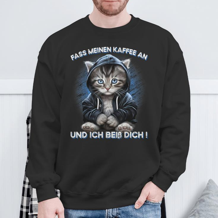 Fass Meinen Kaffee An Und Ich Beißdich Sweatshirt Geschenke für alte Männer