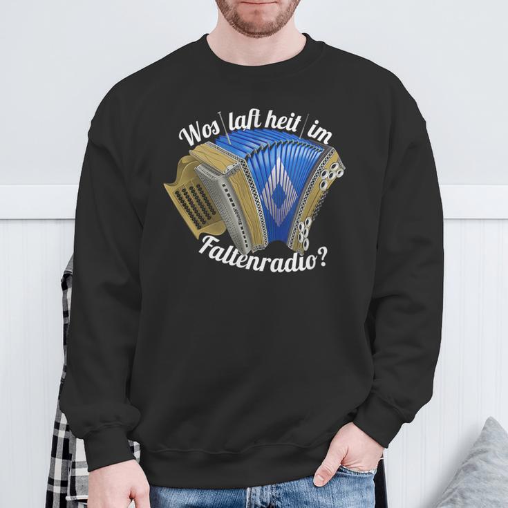 With Folding Radio Steirische Harmonika Sweatshirt Geschenke für alte Männer