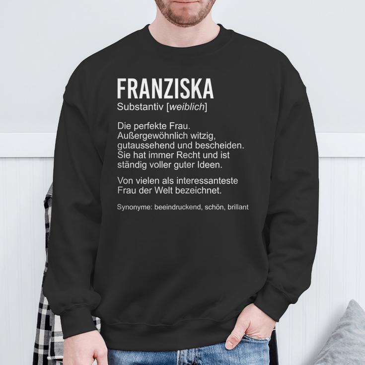 Franziska Lustig Spruch Definitionorname Geburtstag Sweatshirt Geschenke für alte Männer