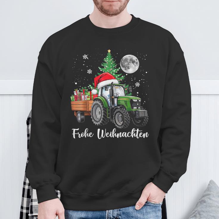 Fröhliche Weihnachten Santa Tractor Bauer Fährt Christmas Sweatshirt Geschenke für alte Männer