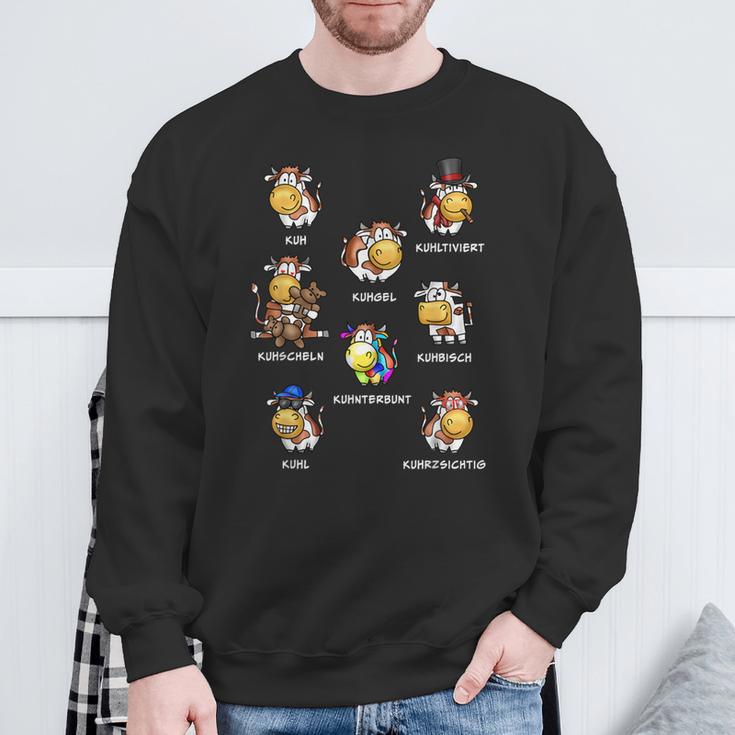 Cows Herd With Wortwitz Word Game Kuhl Cow Sweatshirt Geschenke für alte Männer