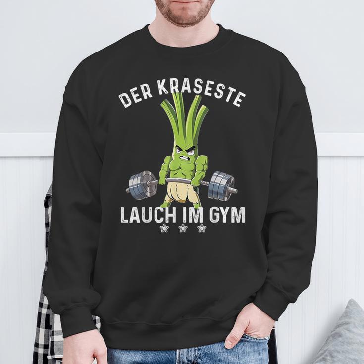 Der Krasseste Lauch Im Gym Gymnasium Fitness Lauch Sweatshirt Geschenke für alte Männer