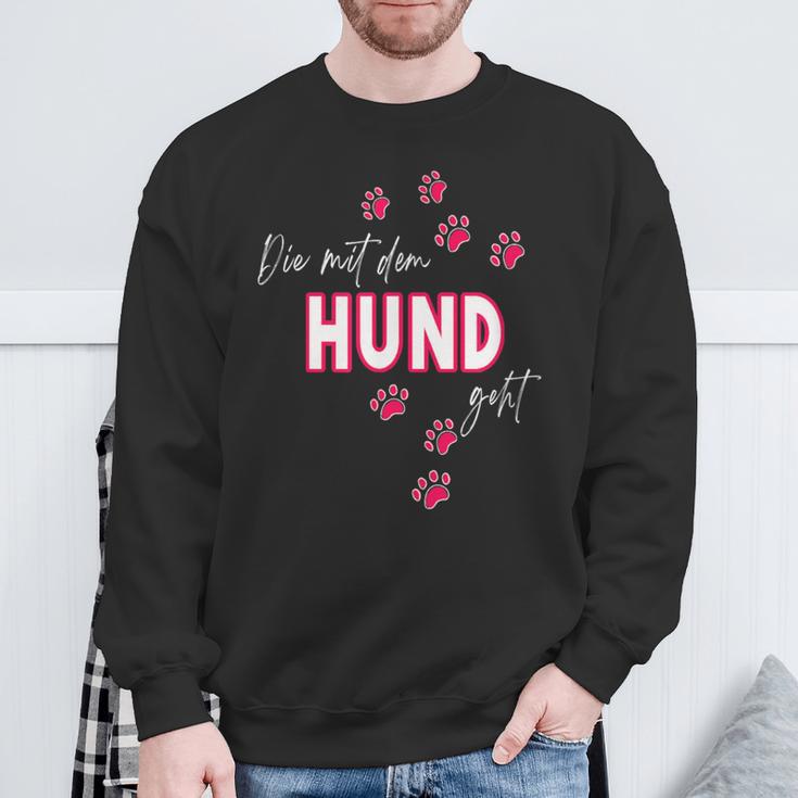 Dog Die Mit Dem Hund Geht Sweatshirt Geschenke für alte Männer