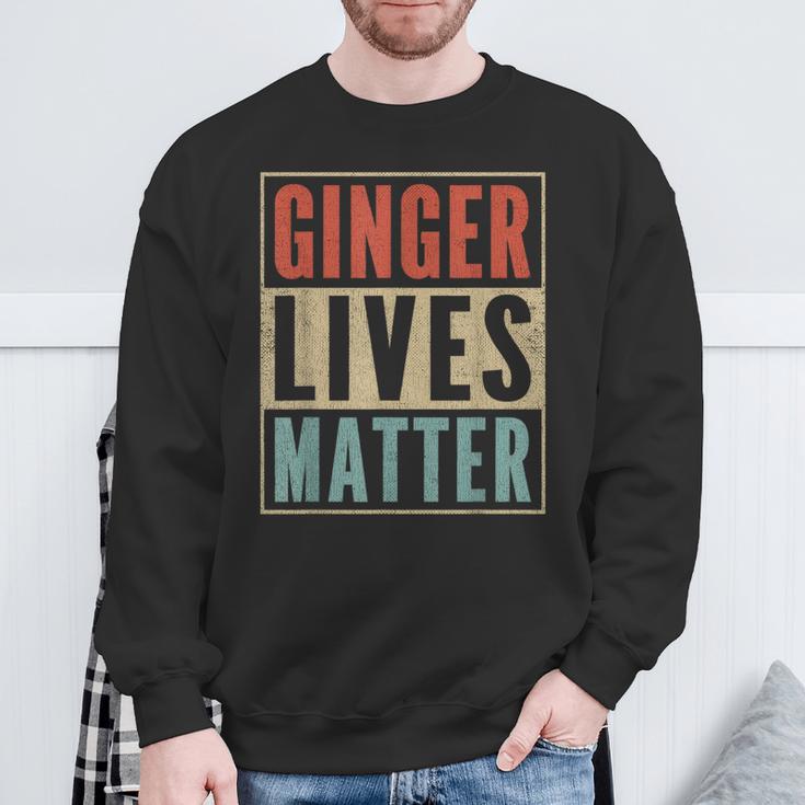 Ginger Lives Matter Retro Colours Redhead Sweatshirt Geschenke für alte Männer