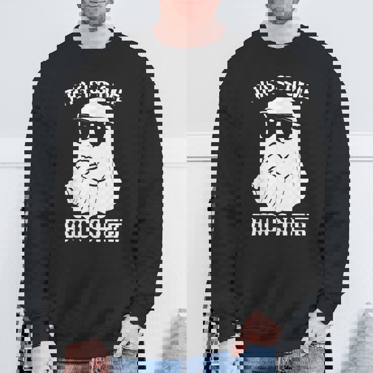 Halloween This Is Some Ghost Sheet Boo Retro Halloween Sweatshirt Gifts for Old Men