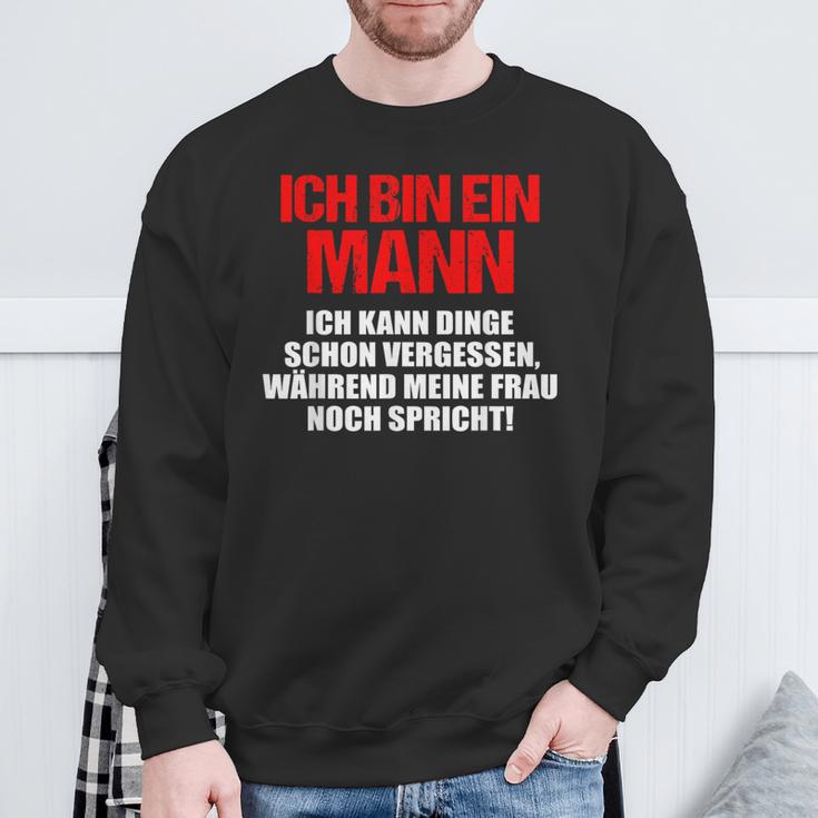 Ich Bin Ein Mann Ich Kann Dinge Schonergessen German Langu Sweatshirt Geschenke für alte Männer