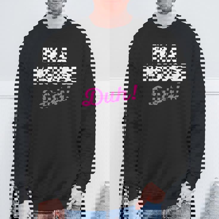 Lazy Easy Im A Mouse Costume For Diy Halloween Party Sweatshirt Gifts for Old Men