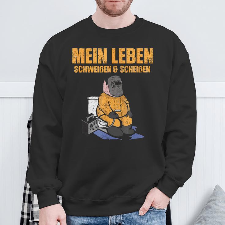 Mein Leben Sweat Und Scheißen Welder Slogan Sweatshirt Geschenke für alte Männer