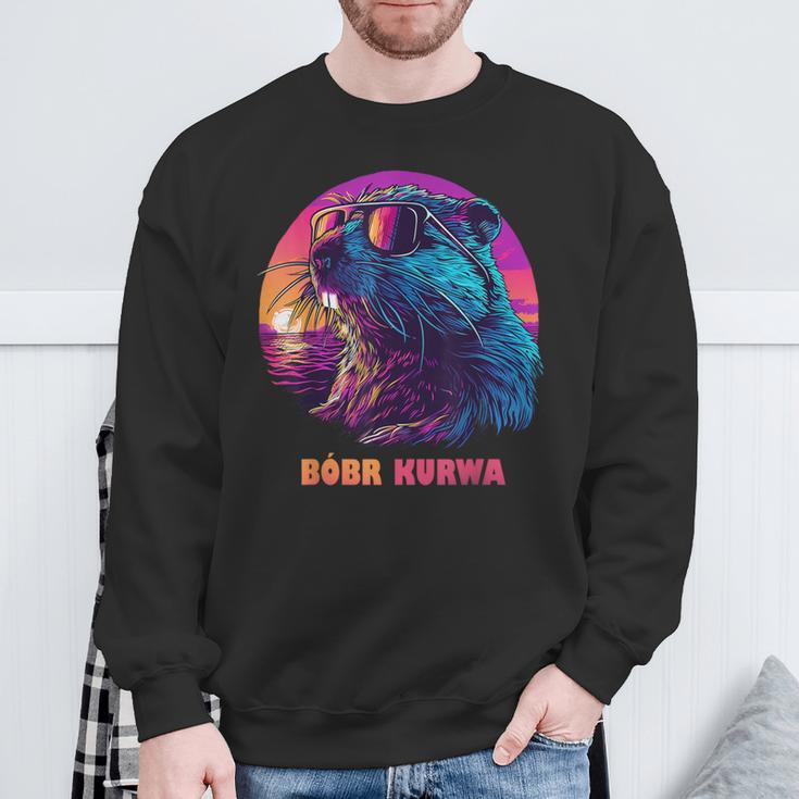 Polish Beaver Meme Bober Bóbr Kurwa Sweatshirt Geschenke für alte Männer