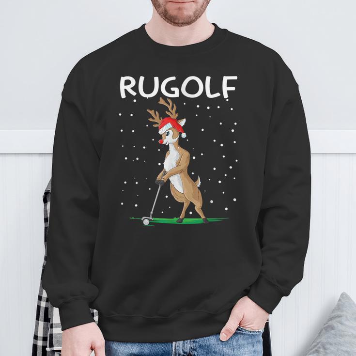 Rugolf Reindeer Christmas Golf Sweatshirt Geschenke für alte Männer