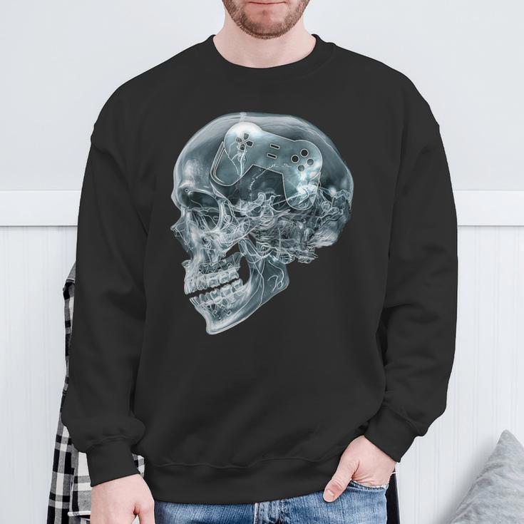 Gambling Skull X-Ray Game Controller For Gamer Gamer Sweatshirt Geschenke für alte Männer