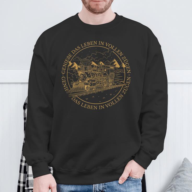 Genießen Das Leben Inollen Zügen Train Commuter Railway Genießen Das Leben S Sweatshirt Geschenke für alte Männer