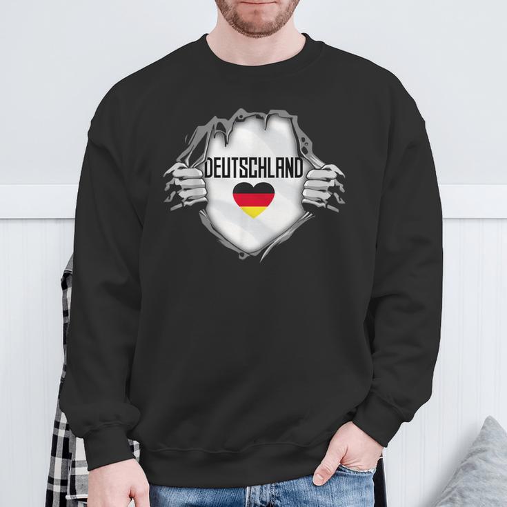 German National Flag Ich Liebe Deutschland Sweatshirt Geschenke für alte Männer