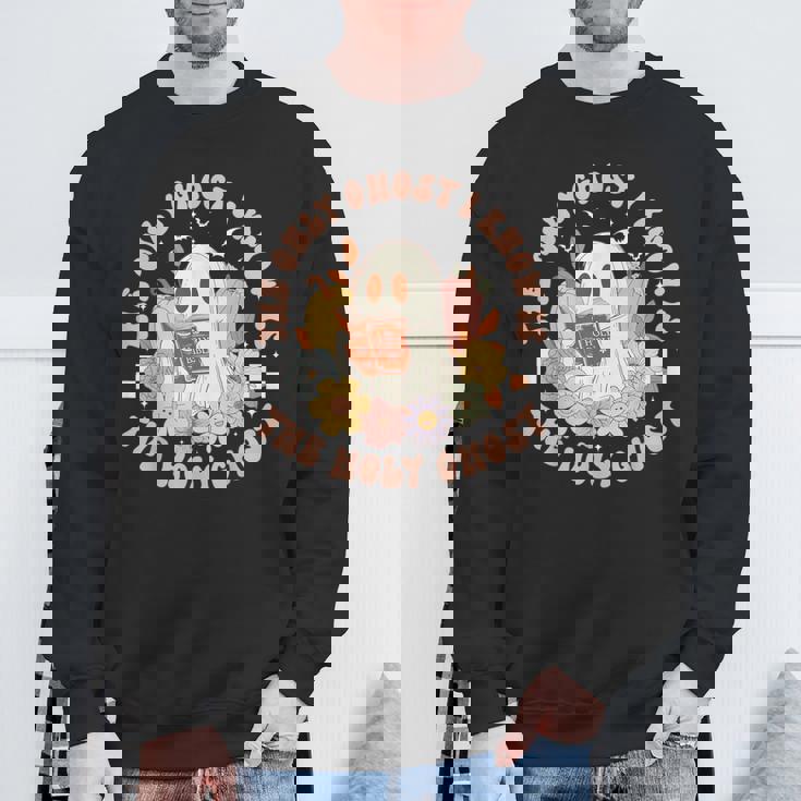 The Only Ghost I Know Is The Holy Ghost Halloween Sweatshirt Gifts for Old Men