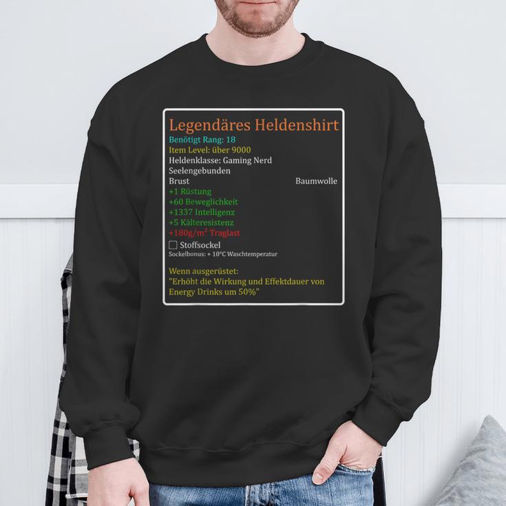 For Gamers And Mmo Rpg Nerds Legendary Heroes Sweatshirt Geschenke für alte Männer