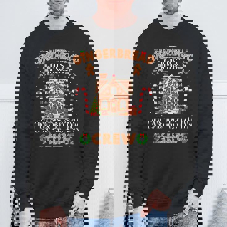 Gingerbread House Construction Crew Christmas Sweatshirt Gifts for Old Men