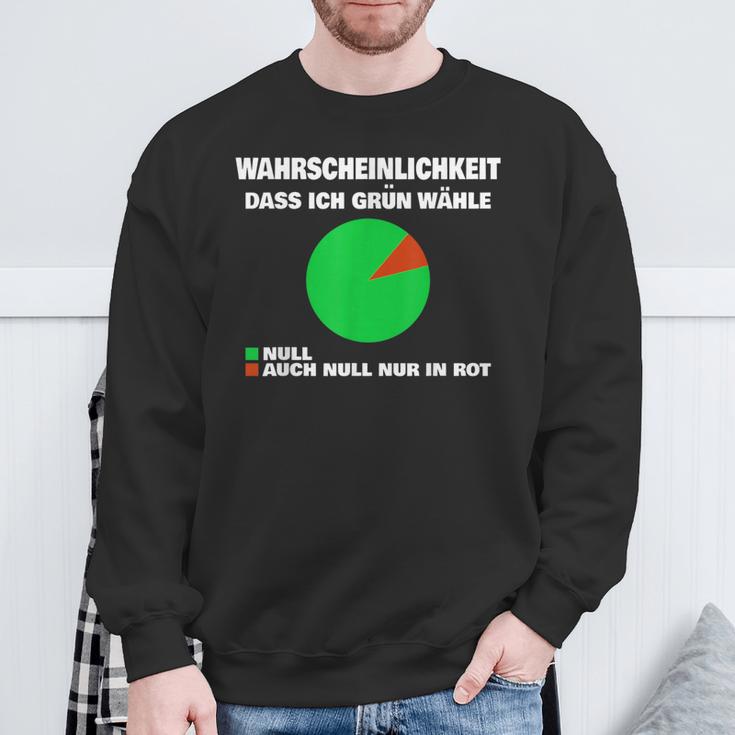 Green No Thank You Wahrscheinlichkeit Dass Ich Grün Wähle Null Sweatshirt Geschenke für alte Männer