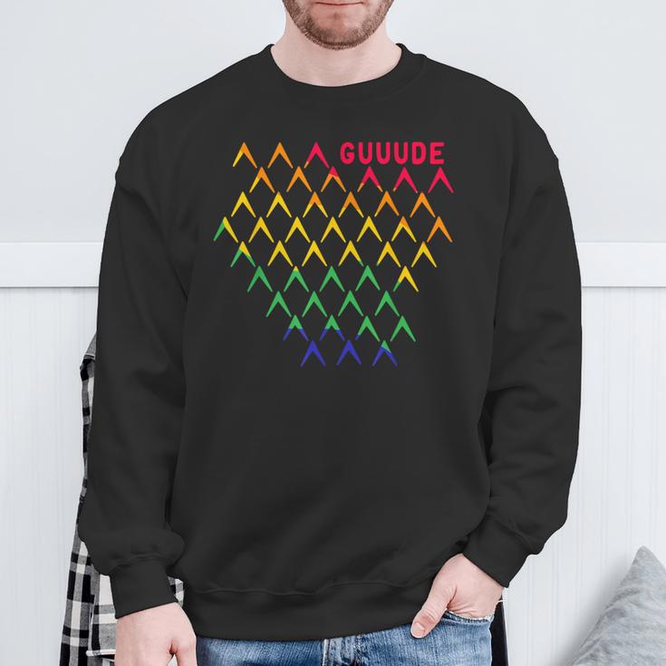 Gude Abbelwoiglas Bembel Pattern Hessen Äppler Lgbt Pride Sweatshirt Geschenke für alte Männer