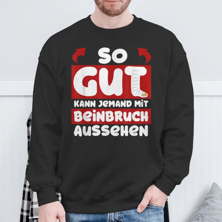 Gute Besserung Brochenes Bein Sweatshirt Geschenke für alte Männer