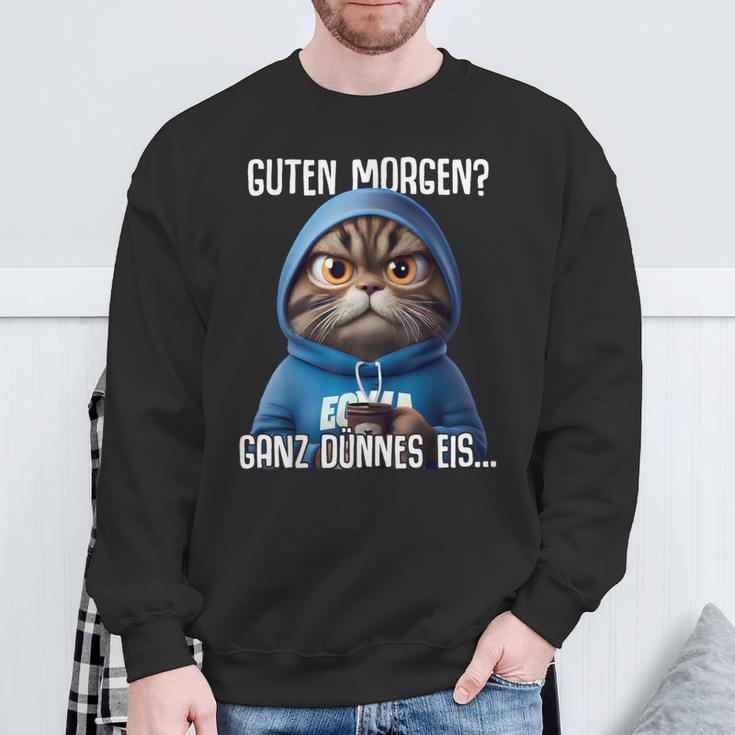 Guten Morgen Ganz Dünnes Eis Kaffee Saying Sweatshirt Geschenke für alte Männer