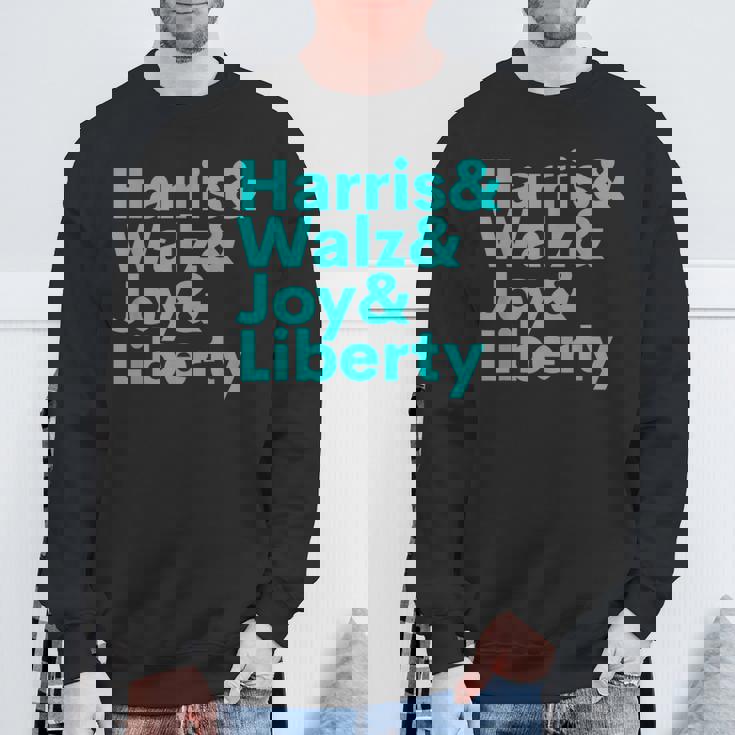 Harris Walz Joy Liberty Harris Walz Waltz 2024 Retro Sweatshirt Gifts for Old Men
