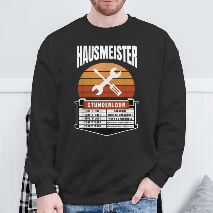 Hausmeister Stundenlohn Hauswart Preisliste Haustechniker Sweatshirt Geschenke für alte Männer