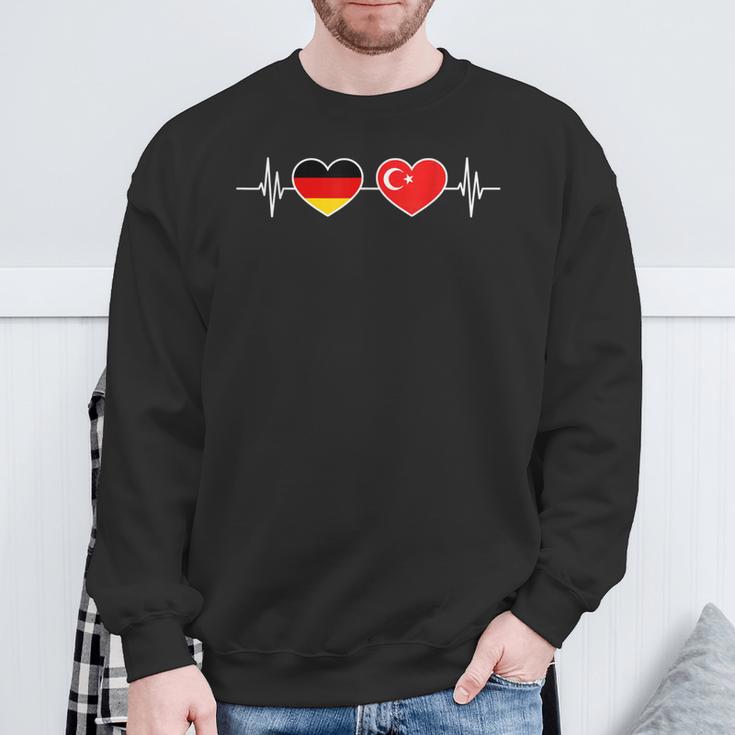 Heartbeat Deutschland Turkey Sweatshirt Geschenke für alte Männer