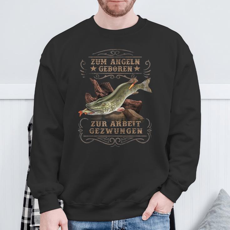 Hecht Angler Saying Sweatshirt Geschenke für alte Männer