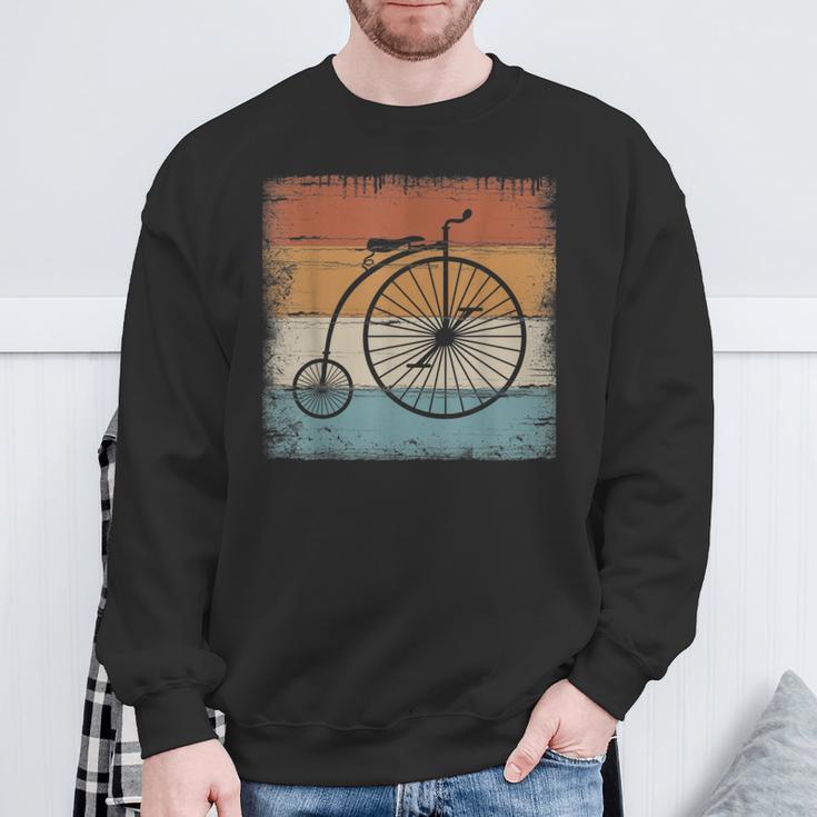 High Wheel Retrointage Bike Cyclist Sweatshirt Geschenke für alte Männer