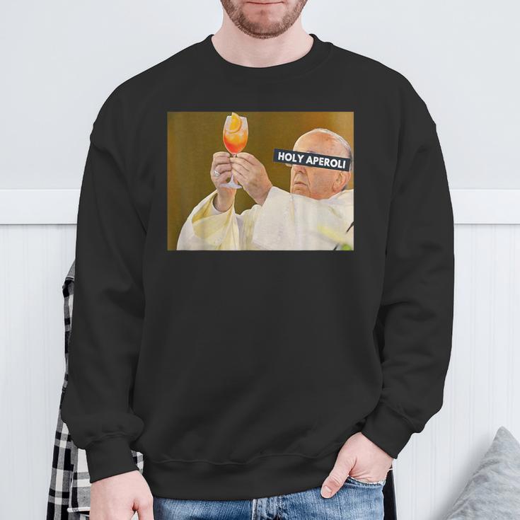 Holy Aperoli Gott Hält Ein Glas Wein Sweatshirt Geschenke für alte Männer