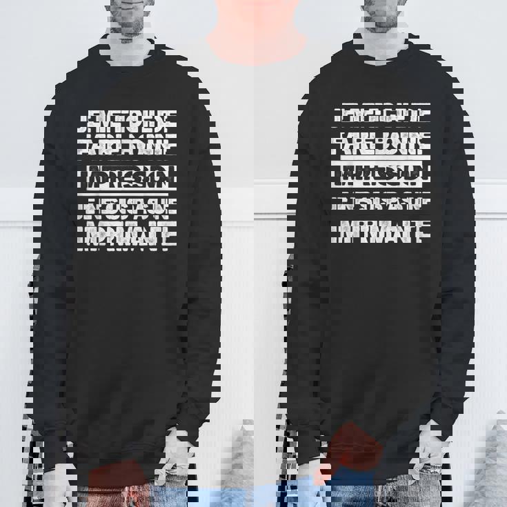 Humour Je Me Fiche De Faire Bonne Impression Humoristique Sweater e Cadeaux pour les vieillards