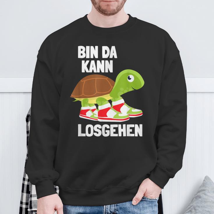 Ich Bin Da Kann Losgehen Schildkröte Sneakers Zu Lät Kommen Sweatshirt Geschenke für alte Männer