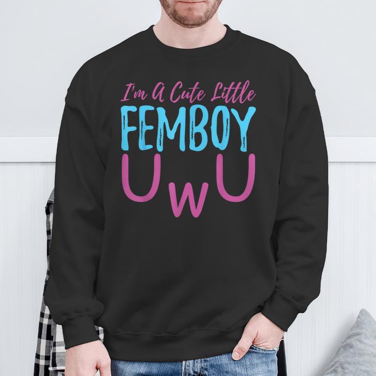 Ich Bin Ein Netter Kleiner Femboy Uwu Crossdressing Crossdresser Sweatshirt Geschenke für alte Männer