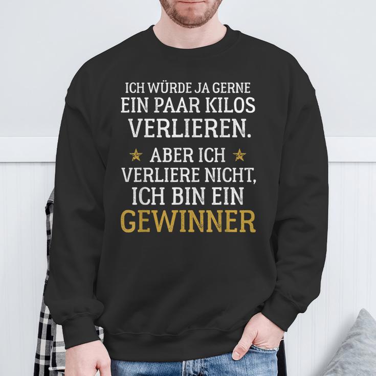 Ich Bin Ein Winner Diet Lose Weight Nutrition Sweatshirt Geschenke für alte Männer