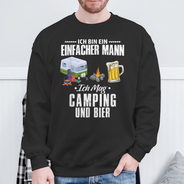 Ich Bin Einfach Mann Ich Mag Camping Und Bier Camperan S Sweatshirt Geschenke für alte Männer