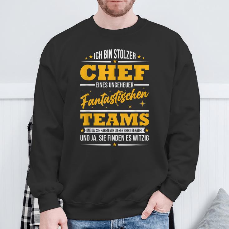 Ich Bin Stolzer Chef Eines Unheuer Fantastische Teams Job S Sweatshirt Geschenke für alte Männer