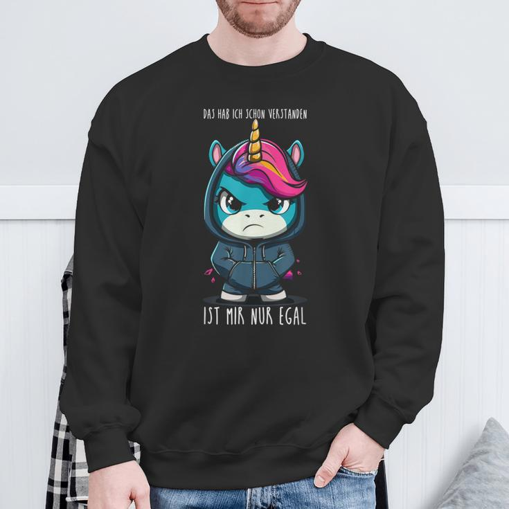 Ich Habe Das Schonerstanden Ist Mir Nur Egal Unicorn Sweatshirt Geschenke für alte Männer