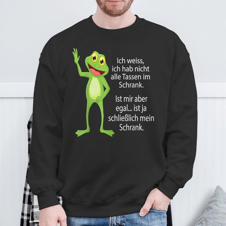 Ich Habe Nicht Alle Masse Im Schrank Frosch Ich Habe Nicht Alle Tassen Sweatshirt Geschenke für alte Männer