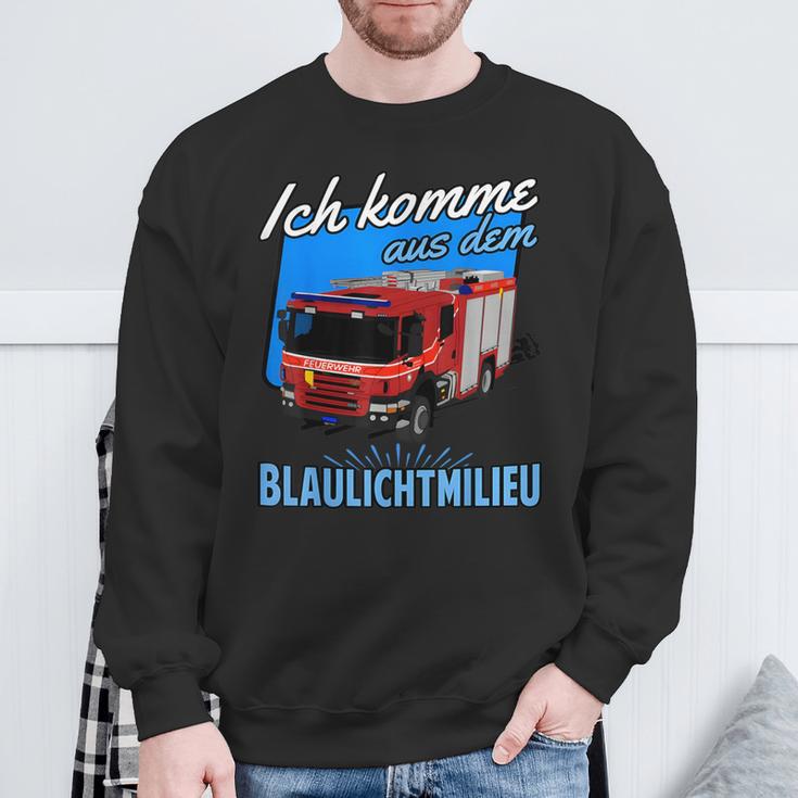 Ich Komme Aus Dem Blaulichtmilieu Sweatshirt Geschenke für alte Männer