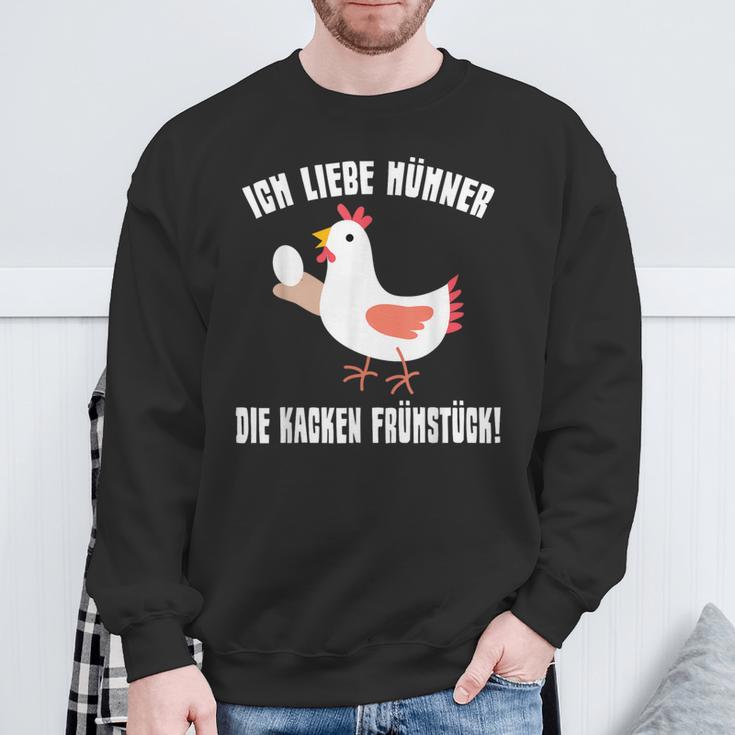 Ich Liebe Hühner Die Kacken Breakfast Farmer I Love Hühner Die Kacken Breakfast Sweatshirt Geschenke für alte Männer