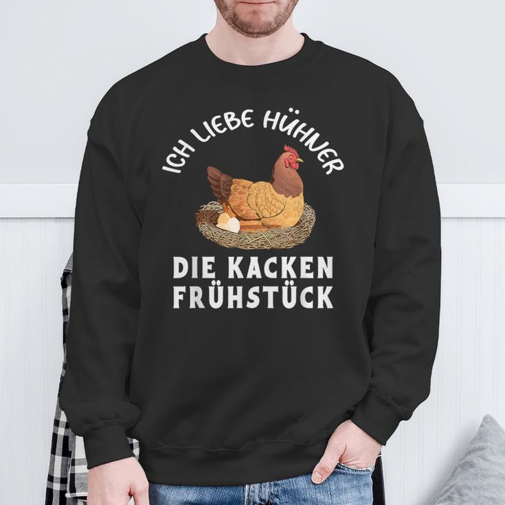 Ich Liebe Hühner Die Kacken Frühstück Ich Liebe Hühner Sweatshirt Geschenke für alte Männer