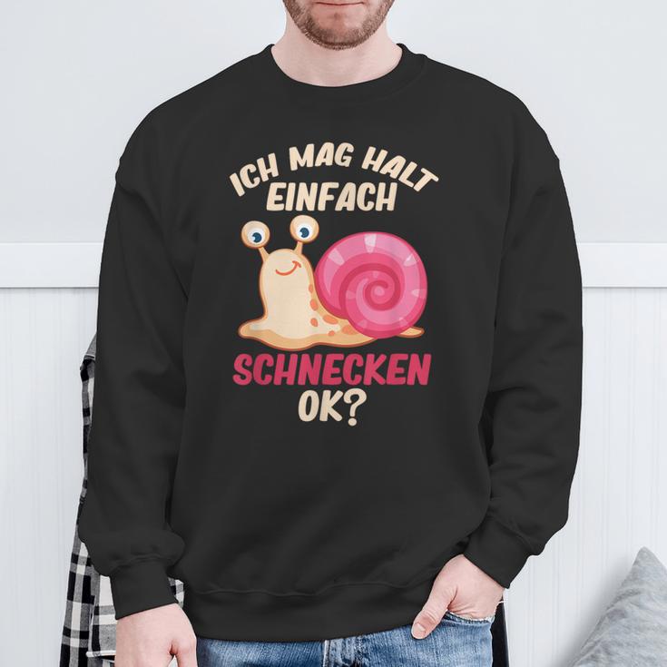 Ich Mag Halt Einfach Schnecken Ok Snail Sweatshirt Geschenke für alte Männer