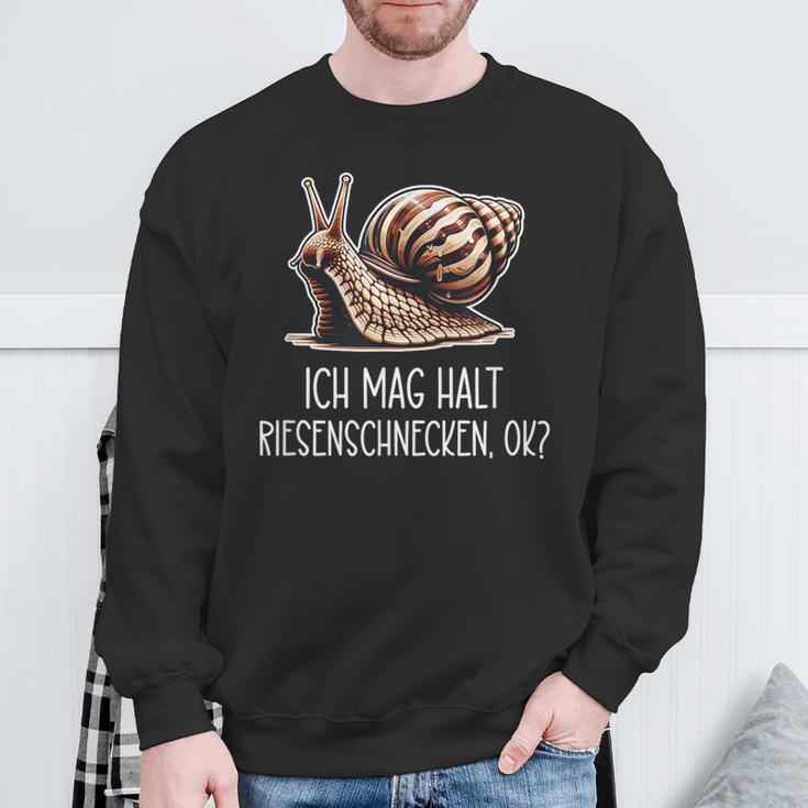 Ich Mag Halt Riesenschnecken Ok Snail Sweatshirt Geschenke für alte Männer