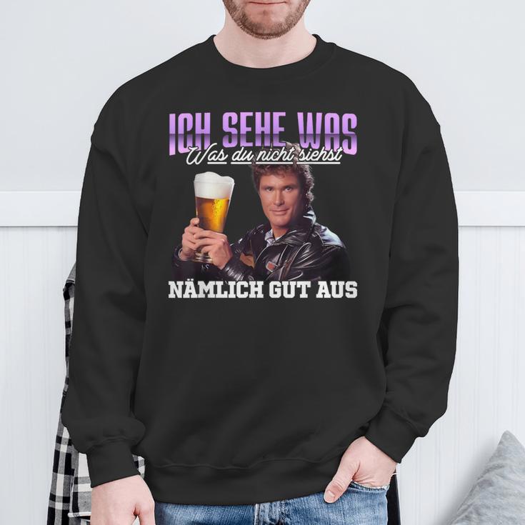 Ich Sehe Was Was Du Nicht Siehst Nämlich Gut Aus Bier Sweatshirt Geschenke für alte Männer