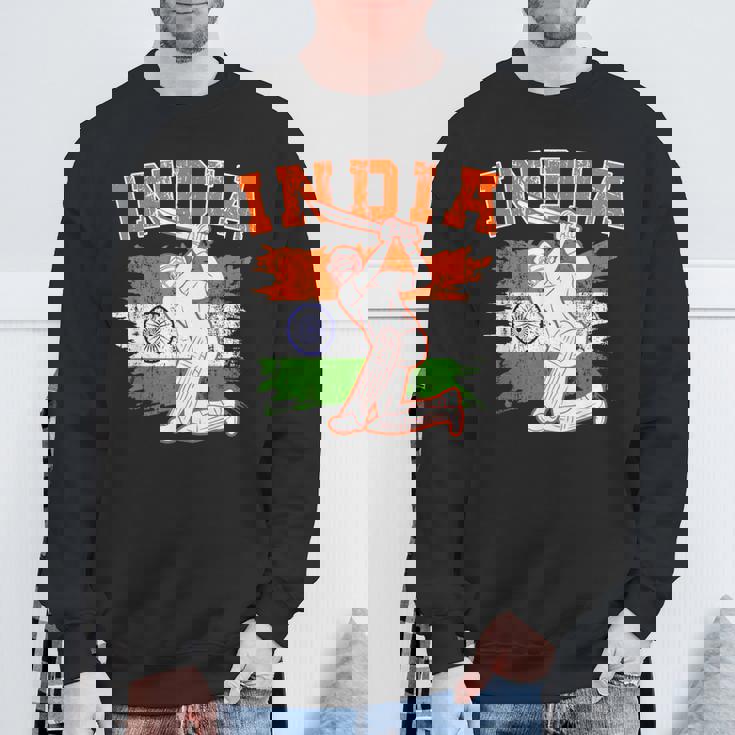 India Cricket Supporters Jersey Indian Cricket Fans Sweatshirt Gifts for Old Men