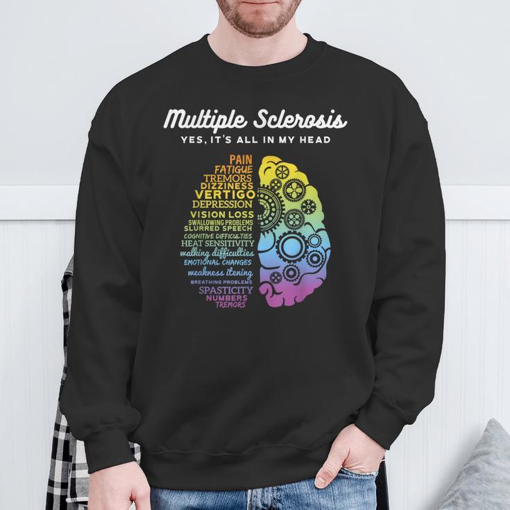 Ja Es Es Ist Alles In Mein Kopf Multiple Sclerosis Ms Sweatshirt Geschenke für alte Männer