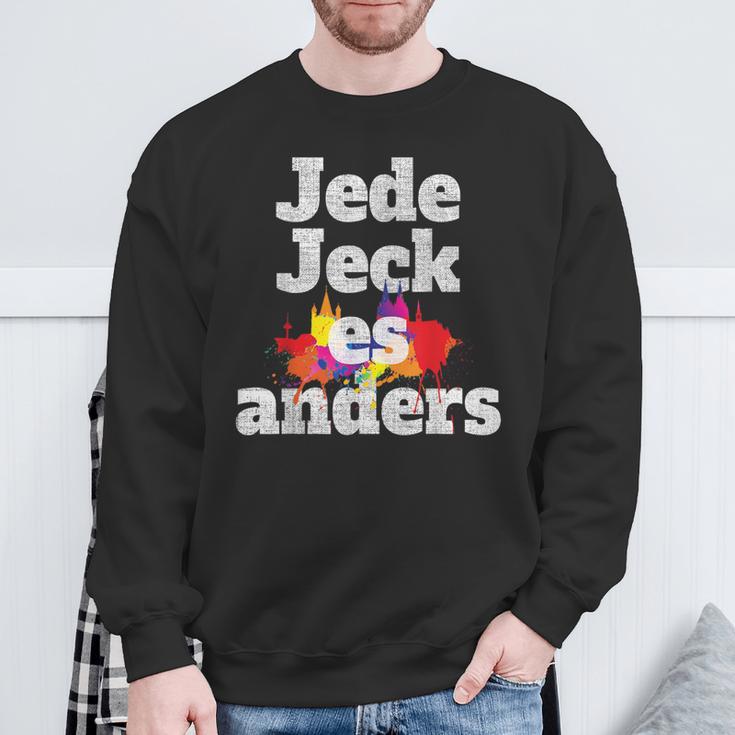 Jeder Jeck Es Anders Kölsches Grundgesetz Carnival In Cologne Sweatshirt Geschenke für alte Männer