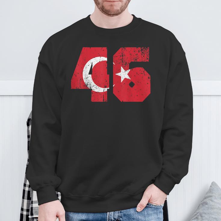 Kahramanmaras 46 Memleket Turkish Flag Sweatshirt Geschenke für alte Männer